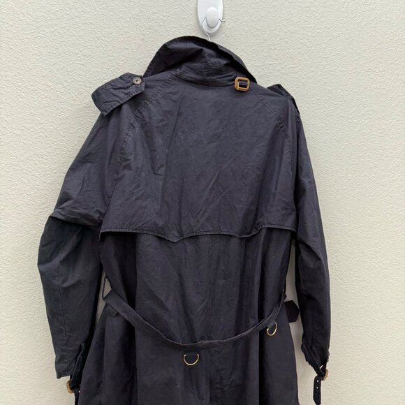 VTG Ralph Lauren Cotton Double Breasted Belted Trench Coat Mens size Large - Picture 8 of 10